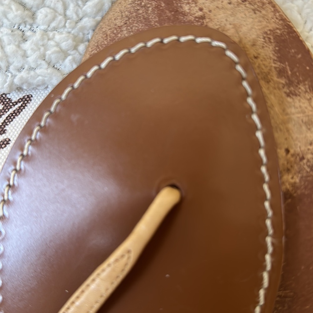 Tory Burch sandals 10M Tan Brown all leather - Picture 5 of 5